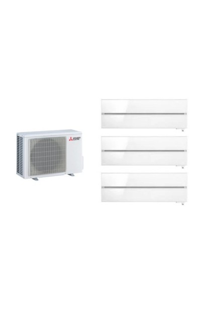 Aparat de aer conditionat multisplit Mitsubishi Electric Kirigamine Deluxe cu trei unitati interne, doua de 9000 BTU si una 1200