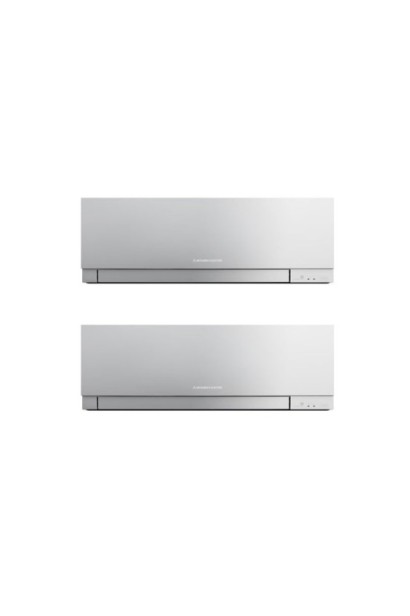 Aparat de aer conditionat multisplit Mitsubishi Electric Kirigamine ZEN cu doua unitati interne 9000 BTU si 12000 BTU Silver, MX