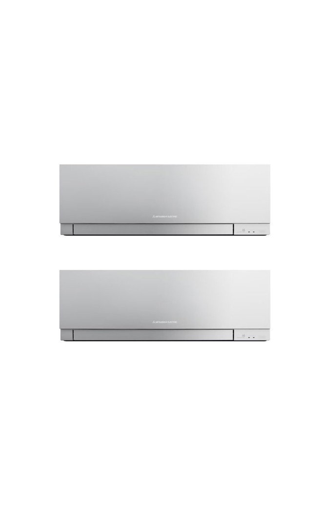 Aparat de aer conditionat multisplit Mitsubishi Electric Kirigamine ZEN cu doua unitati interne 9000 BTU si 12000 BTU Silver, MX
