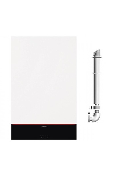 Pachet centrala termica Viessmann Vitodens 100-W S1 32kW, boiler monovalent Vitocell 300 litri, Kit de evacuare INCLUS