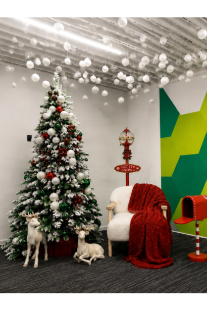 Rêve de Noël · închiriere brad tematic roșu și verde