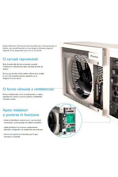 Pompa de caldura monobloc pentru incalzire Daikin Altherma 3 M EDLA04EV3 4kW, garantie 60 luni