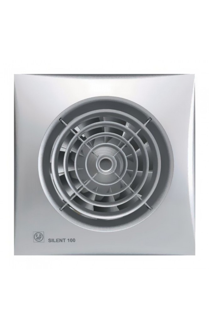 Ventilator de extracție pentru baie Soler & Palau Silent 100 CRZ Silver