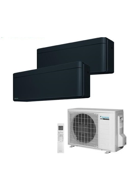 Aparat de aer conditionat multisplit Daikin Stylish cu doua unitati interne 7000 si 12000 BTU Black- garanție 60 luni