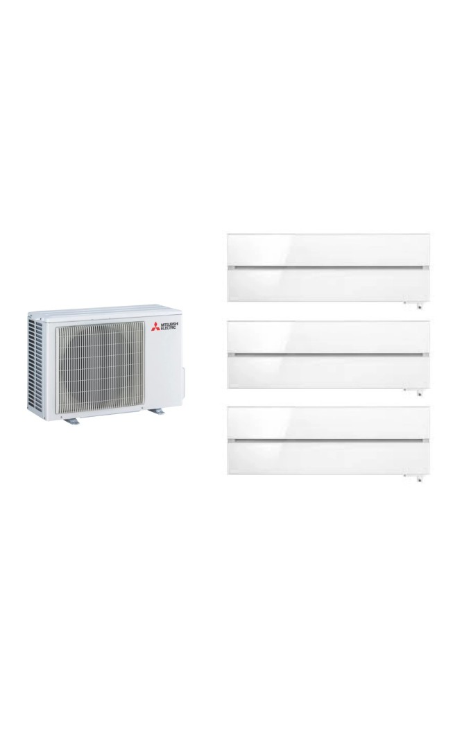 Aparat de aer condiționat multisplit Mitsubishi Electric cu trei unități interne Kirigamine Deluxe 12000 BTU, garanție 60 luni