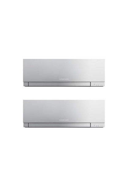 Aparat de aer condiționat multisplit Mitsubishi Electric cu două unități interne Kirigamine Zen 9000 și 12000 BTU Silver