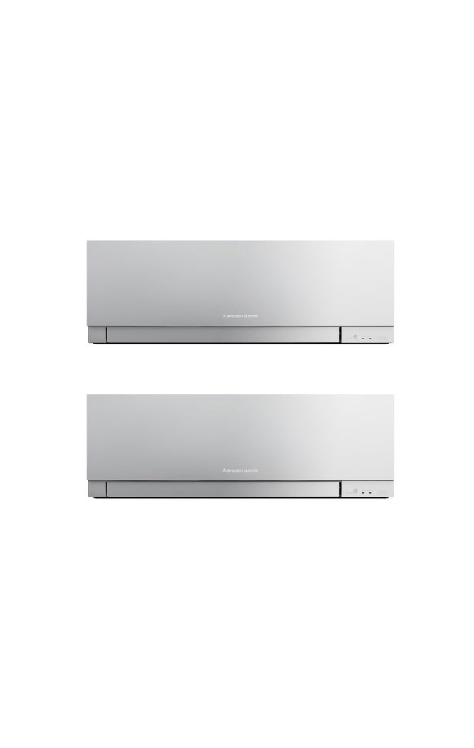 Aparat de aer condiționat multisplit Mitsubishi Electric cu două unități interne Kirigamine Zen 9000 și 12000 BTU Silver