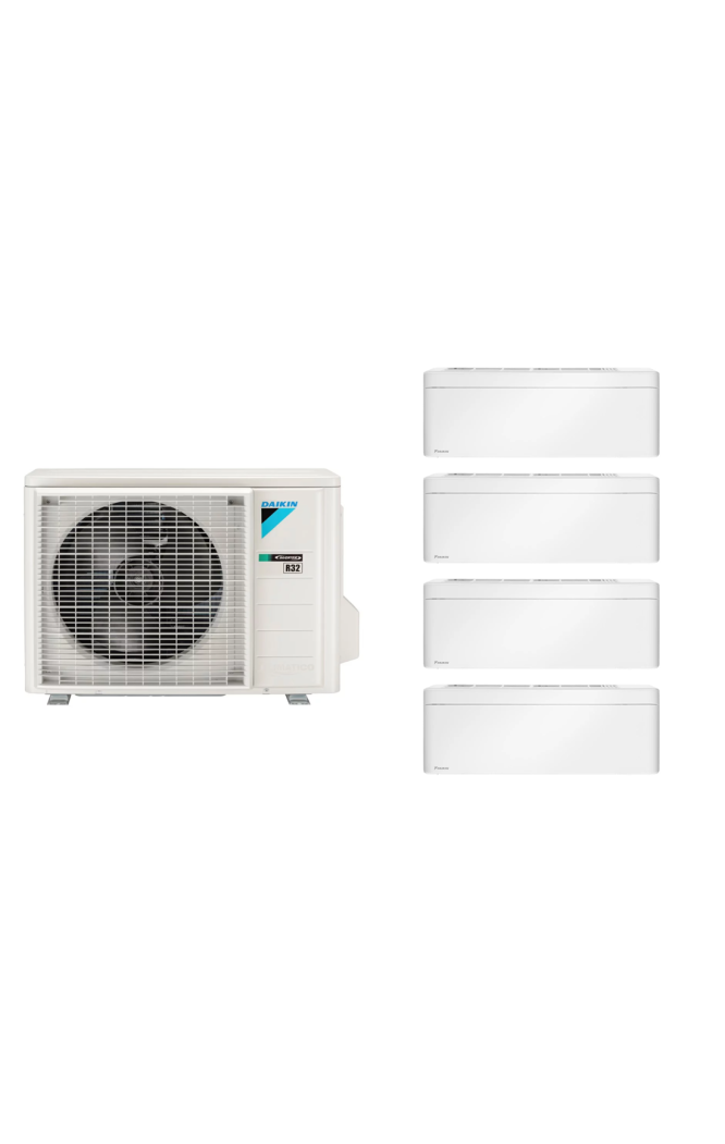 Aparat de aer condiționat multisplit Daikin Stylish cu patru unități interne, trei 5000 și una de 12000 BTU White - garanție 60 