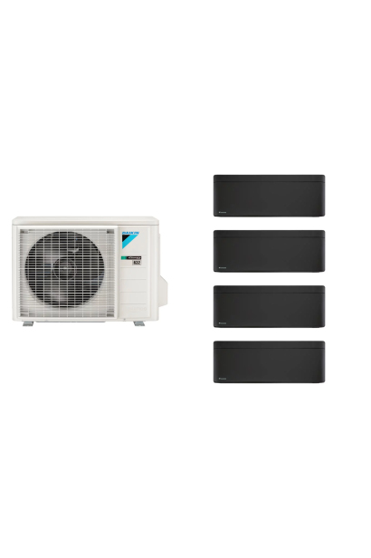 Aparat de aer condiționat multisplit Daikin Stylish cu patru unități interne, trei 5000 și una de 12000 BTU Black - garanție 60 