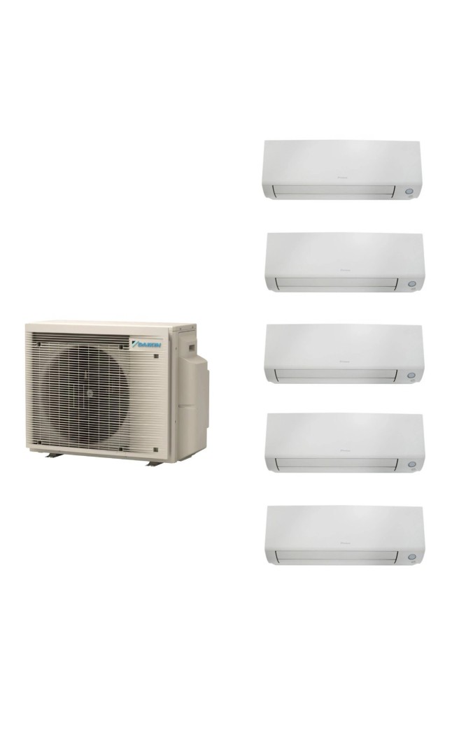 Aparat de aer condiționat multisplit Daikin Perfera cu cinci unități interne, patru 5000 BTU și una de 12000 BTU - garanție 60 l