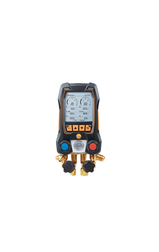 Testo 570s - Manifold digital cu 4 valve, Bluetooth și analiză inteligentă a erorilor