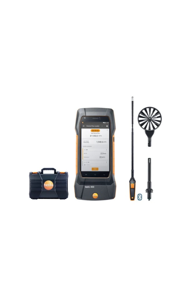 Testo 400 set pentru viteza aerului cu sondă elice 16 Ø