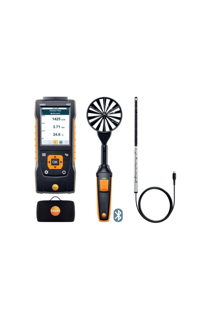 Testo 440 - set 1 pentru viteza aerului cu Bluetooth