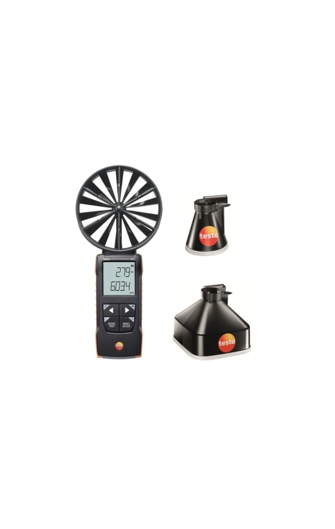 Testo 417 set 1 - Anemometru cu elice și pâlnii de măsurare