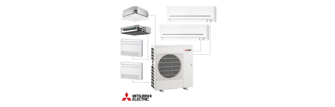 Multi-Split Mitsubishi Electric 2-6 Unități: capacitate operationala MXZ