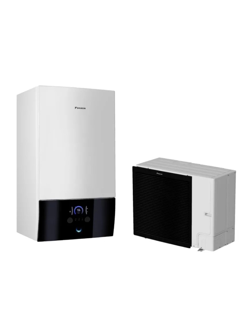 Pompă de căldură Daikin Altherma 3 R W EBBX16D9W hidrobox perete cu unitate externă ERLA16DW, încălzire și răcire