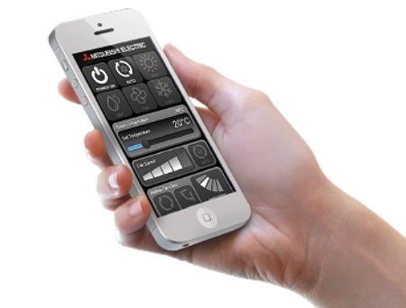 Mitsubishi MELCloud WiFi control smartphone iPhone aplicatie MFZ-KT
