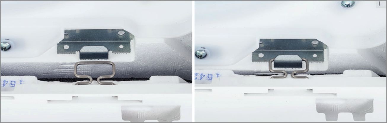 Instalare usoara carlig temporar caseta Mitsubishi SLZ-M60FA