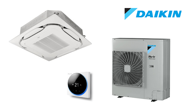 Aparat aer conditionat tip caseta Daikin SkyAir Advance FCAG140B RZASG140MV1 Round Flow 360 45000 BTU Inverter tavan birou mare spatiu comercial